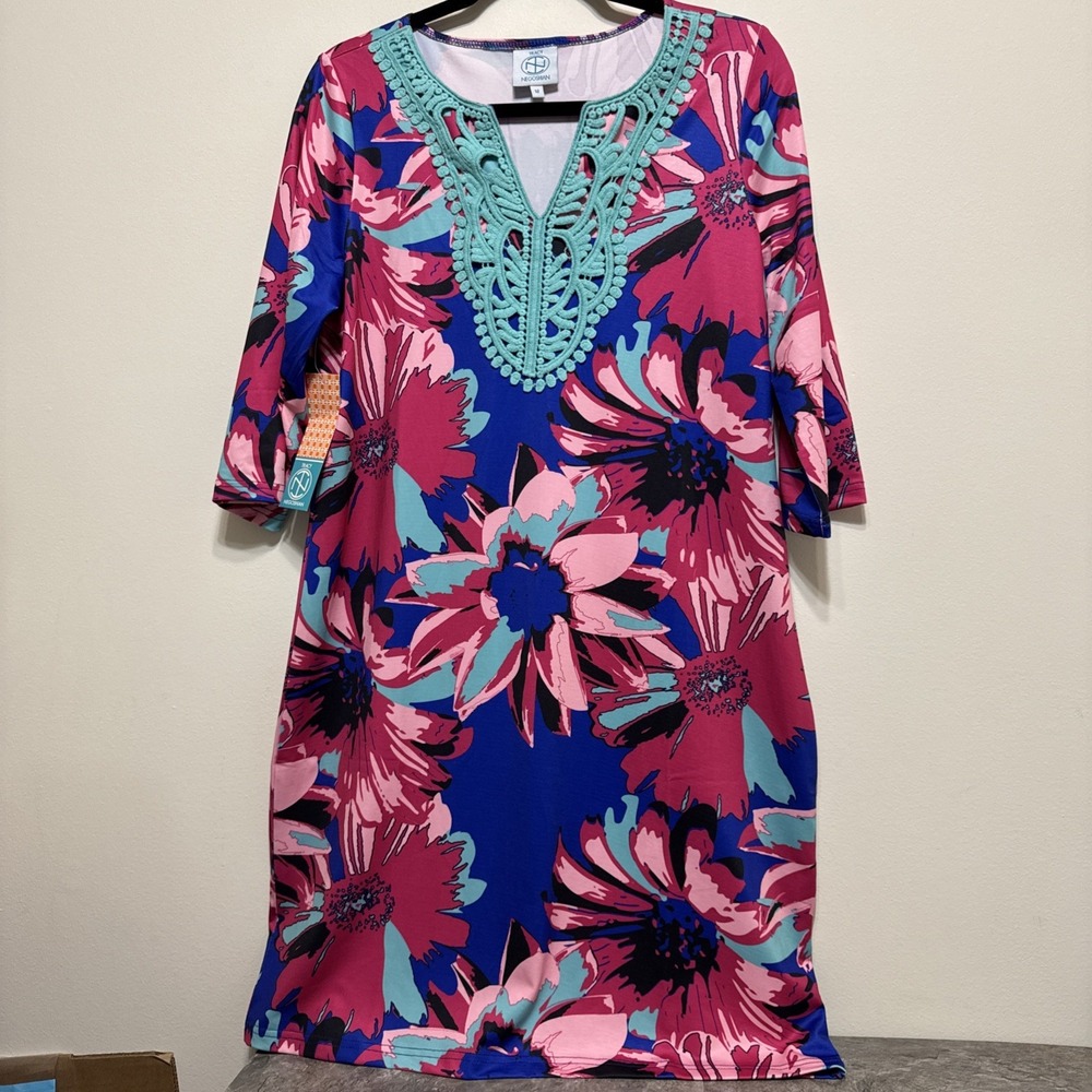 TRACY NEGOSHIAN Women's M Emilia Sheath Dress Summer Boho NWT $148